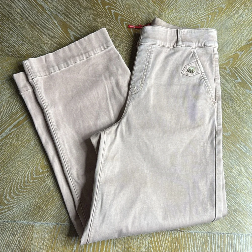 SPANX Maeve Stretch Twill Cropped Wide Wide-Leg Pant M - Picture 9 of 11